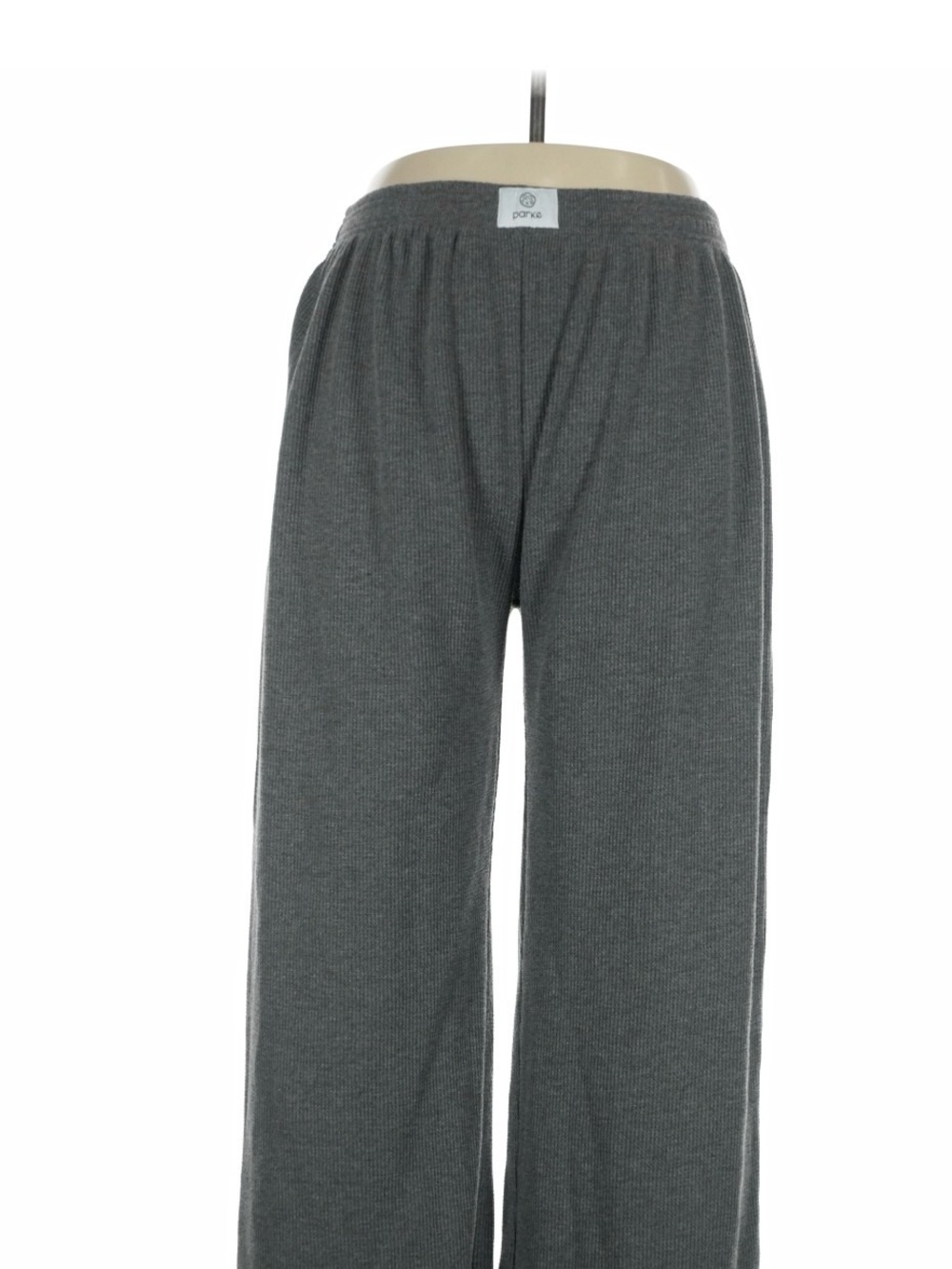 Parke Ribbed Knit Top - Charcoal Gray